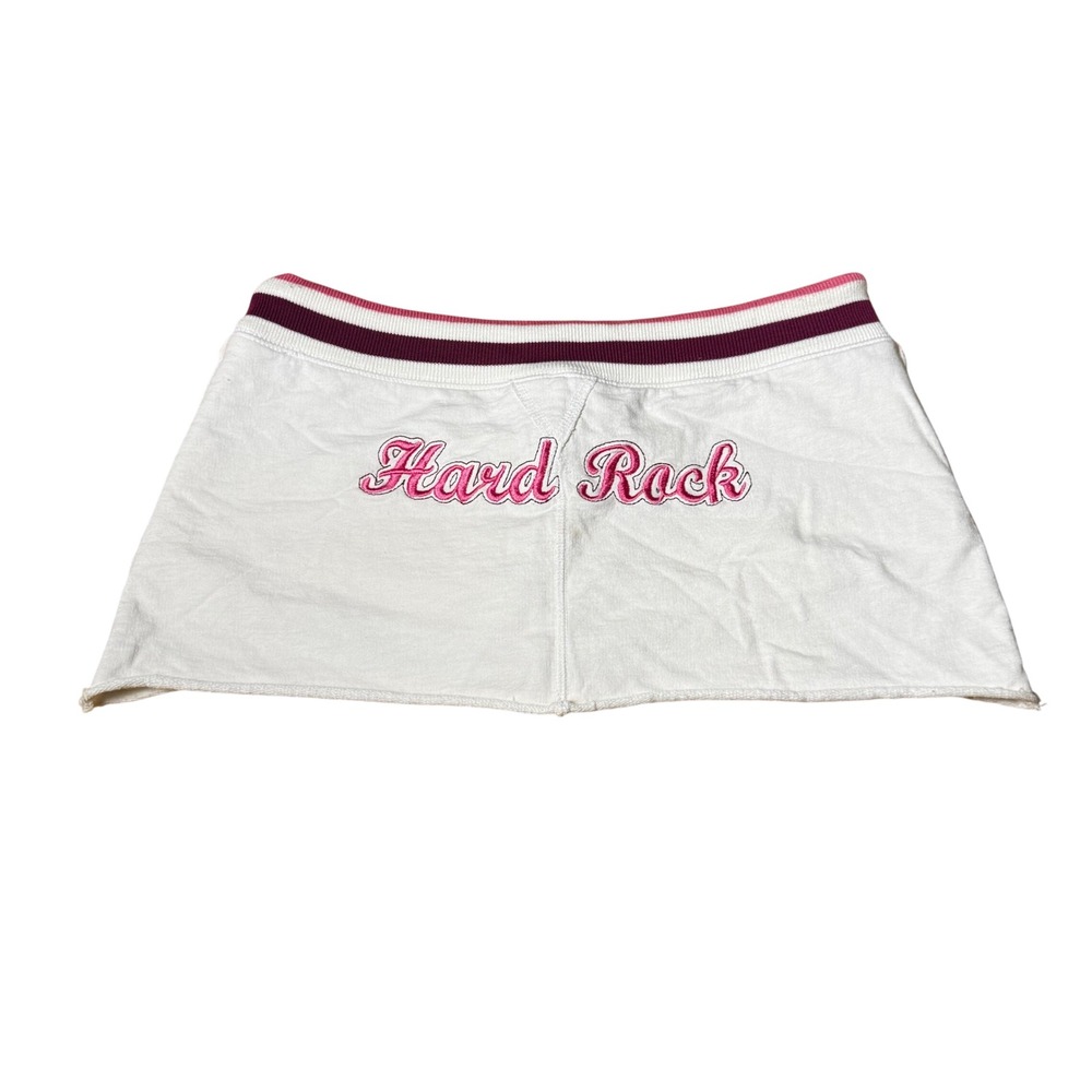 Hard Rock Cafe White Sweatshirt Mini Skirt